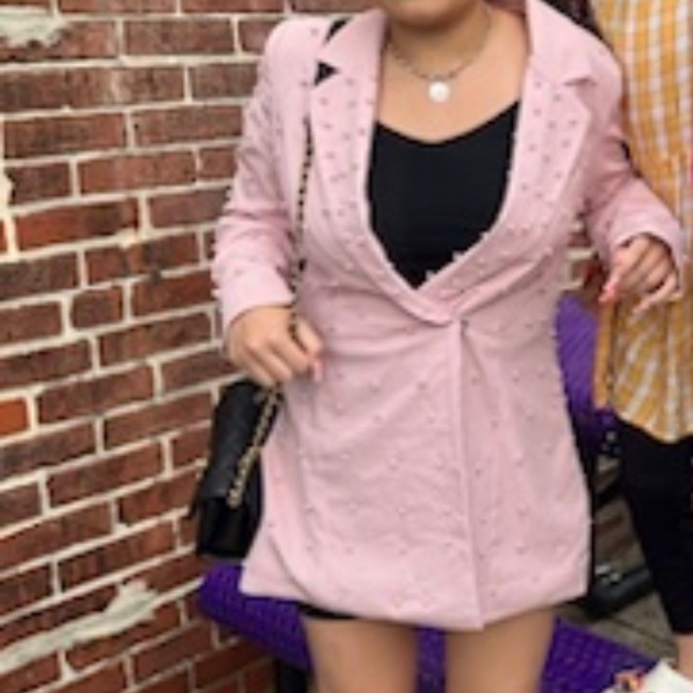 Boohoo Pink Blazer Dress